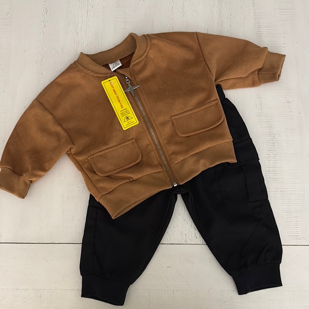 Stylish Tan and Black Kids Bottoms